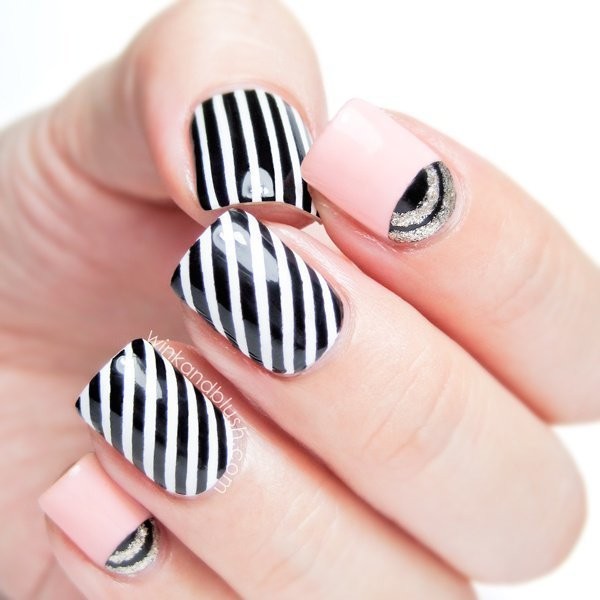 16+ Lovely Nail Polish Trends for Spring & Summer 103 striped nails 7 16+ Lovely Nail Polish Trends for Spring & Summer - 103