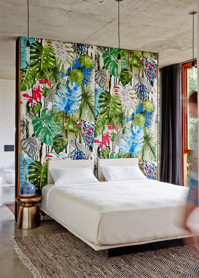 15+ Latest Interior Design Ideas for Your Home 5 tropical printed wallpaper 15+ Latest Interior Design Ideas for Your Home - 5