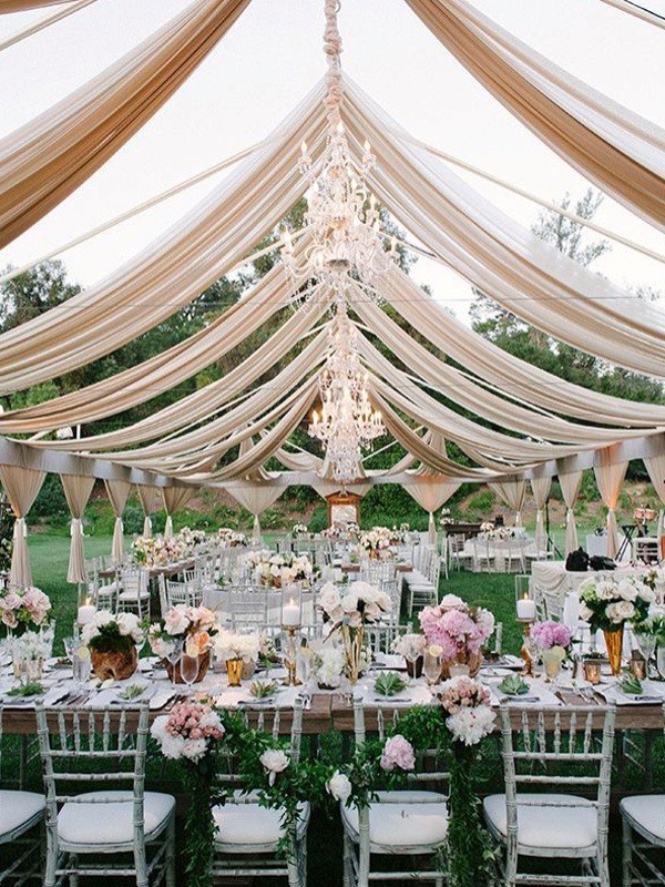 88+ Unique Ideas for Decorating Your Outdoor Wedding 67 wedding tent decoration ideas 6 88+ Unique Ideas for Decorating Your Outdoor Wedding - 67