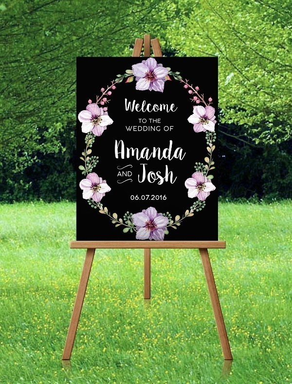 88+ Unique Ideas for Decorating Your Outdoor Wedding 45 welcome wedding signs 6 88+ Unique Ideas for Decorating Your Outdoor Wedding - 45