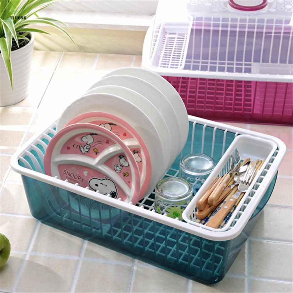 6 Affordable Organizing and Decoration Ideas for your Kitchen 14 YI HONG Draining Shelf With Transparent Cover Kitchen Practical Dishes font b Storage b font font 6 Affordable Organizing and Decoration Ideas for your Kitchen - 14