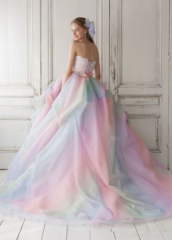 colored-wedding-dresses-2017-138 75+ Most Breathtaking Colored Wedding Dresses in 2020