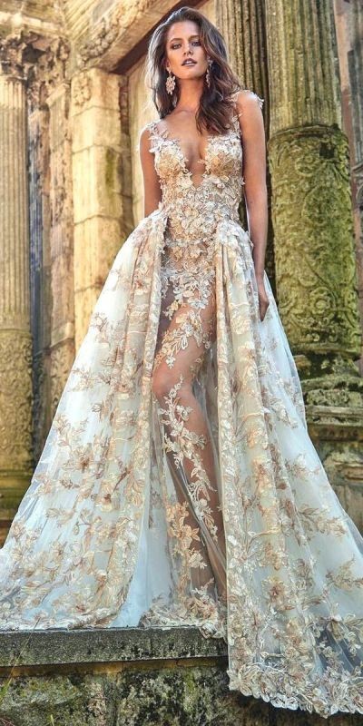 colored wedding dresses 2017 17 75+ Most Breathtaking Colored Wedding Dresses - 19