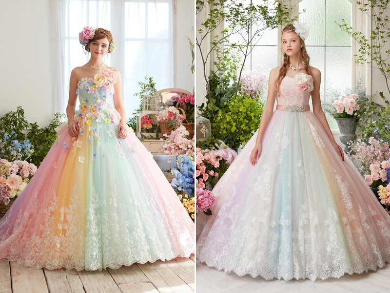 colored-wedding-dresses-2017-172 75+ Most Breathtaking Colored Wedding Dresses in 2020