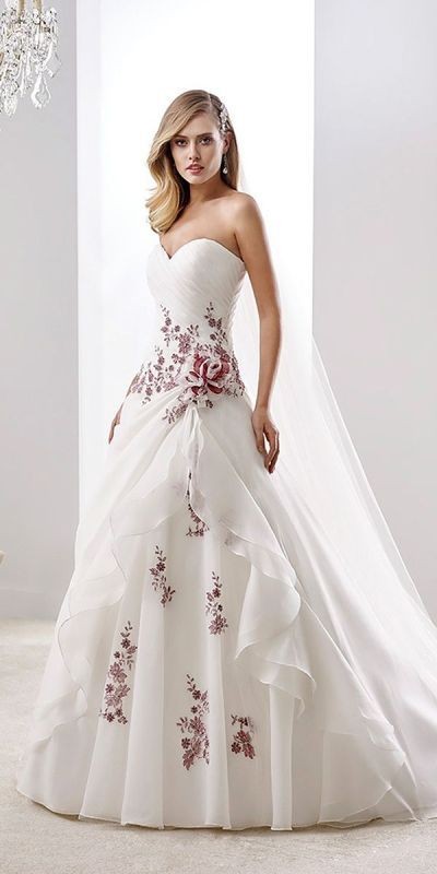 colored wedding dresses 2017 21 75+ Most Breathtaking Colored Wedding Dresses - 23