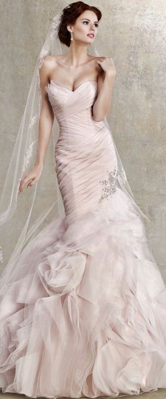 colored wedding dresses 2017 5 75+ Most Breathtaking Colored Wedding Dresses - 7