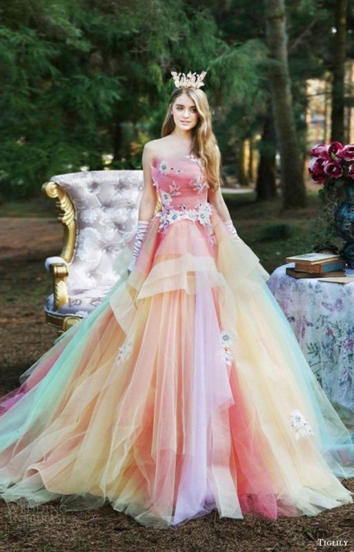 colored wedding dresses 2017 50 75+ Most Breathtaking Colored Wedding Dresses - 52