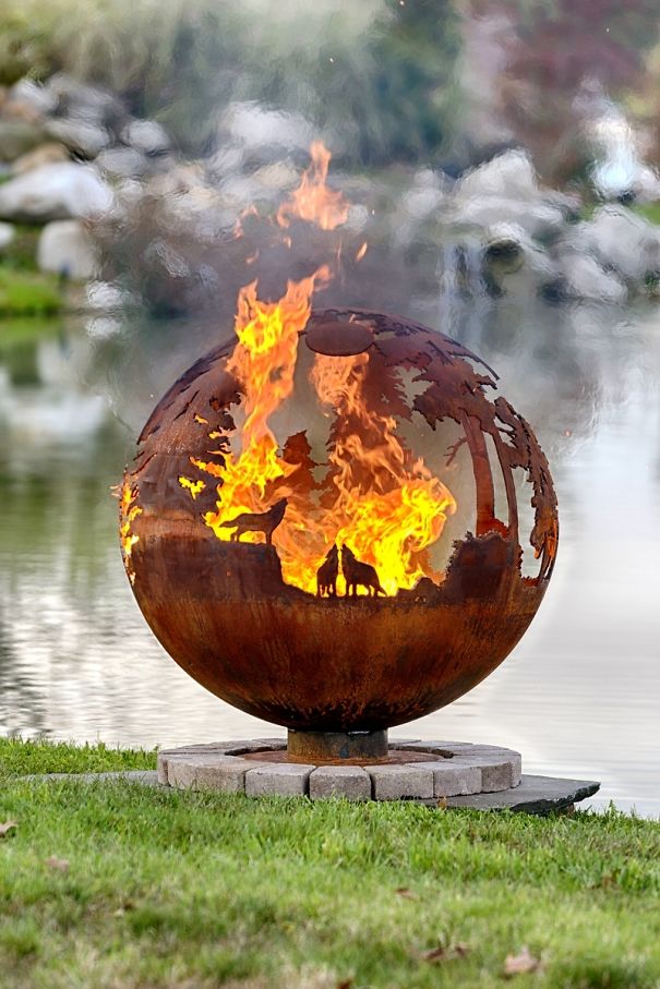 metal-fire-combination-10 8 Delightful and Affordable Fire pit Decoration Designs in 2022
