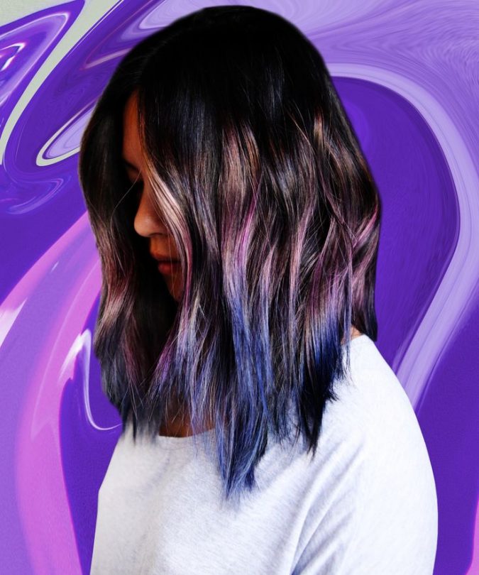 Amethyst-to-navy-haircolor-675x810 16 Celebrity Hottest Hair Trends for Summer 2022