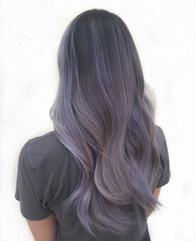 Smoky-Lilac-smoky-hair-color-smokey-purple-hair 16 Celebrity Hottest Hair Trends for Summer 2022