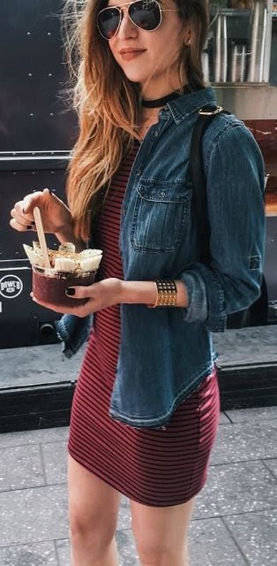 denim jackets for school 2 10+ Coolest Back-to-School Outfit Ideas This Year - 141