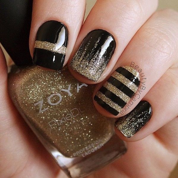 glitter nail art ideas 102 89+ Glitter Nail Art Designs for Shiny & Sparkly Nails - 104