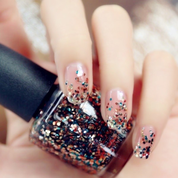glitter-nail-art-ideas-105 89+ Glitter Nail Art Designs for Shiny & Sparkly Nails