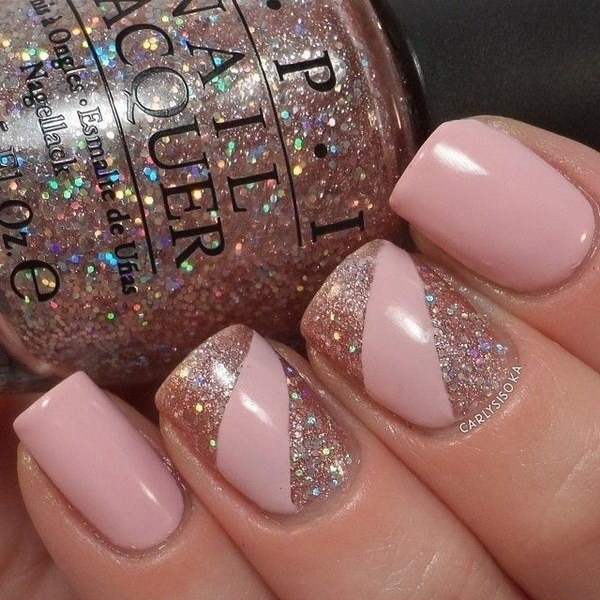 glitter nail art ideas 129 89+ Glitter Nail Art Designs for Shiny & Sparkly Nails - 131