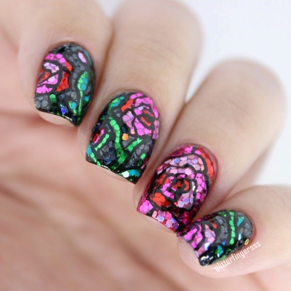 glitter nail art ideas 157 89+ Glitter Nail Art Designs for Shiny & Sparkly Nails - 159