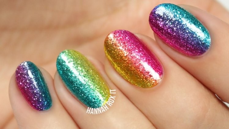 glitter-nail-art-ideas-203 89+ Glitter Nail Art Designs for Shiny & Sparkly Nails