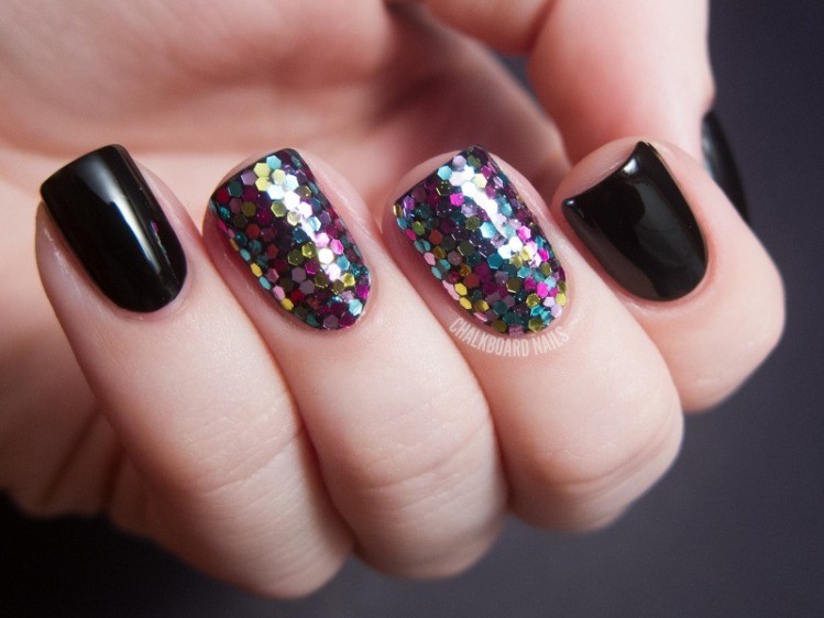 glitter-nail-art-ideas-207 89+ Glitter Nail Art Designs for Shiny & Sparkly Nails