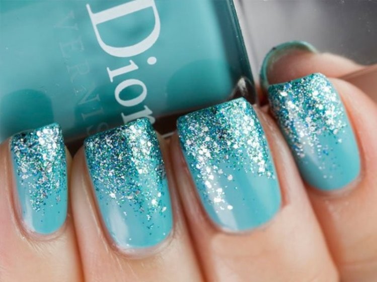 glitter nail art ideas 215 89+ Glitter Nail Art Designs for Shiny & Sparkly Nails - 217