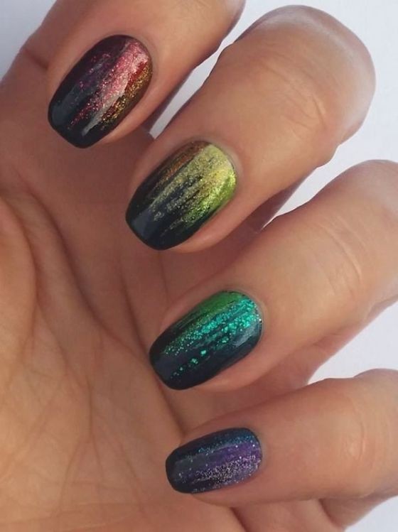 glitter-nail-art-ideas-44 89+ Glitter Nail Art Designs for Shiny & Sparkly Nails