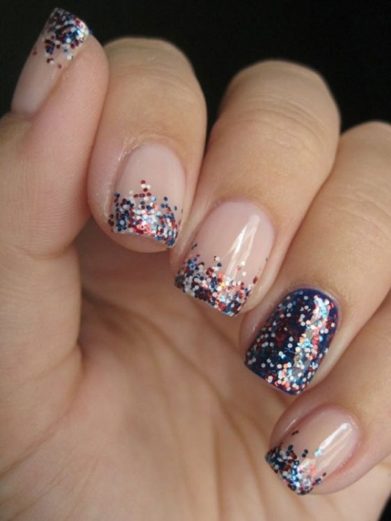 glitter nail art ideas 67 89+ Glitter Nail Art Designs for Shiny & Sparkly Nails - 69