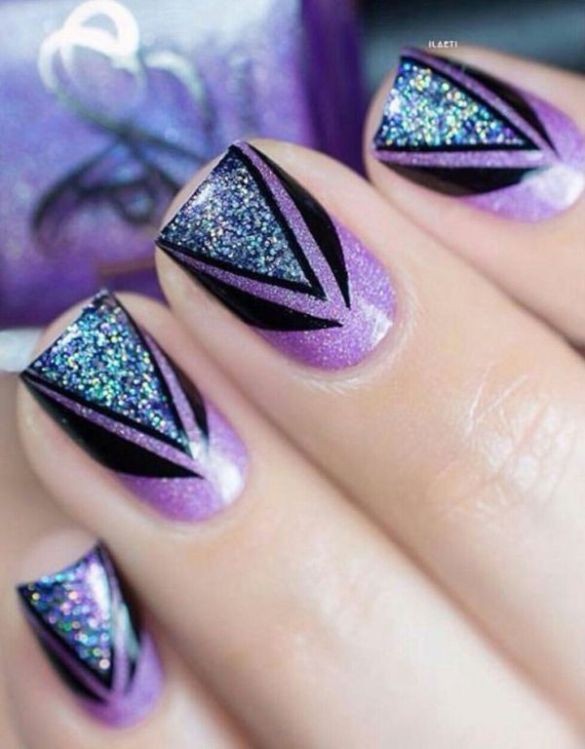 glitter nail art ideas 75 89+ Glitter Nail Art Designs for Shiny & Sparkly Nails - 77