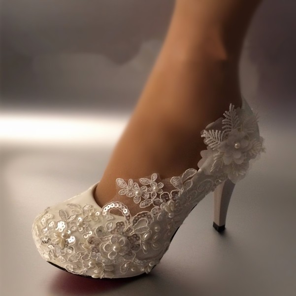 nina white wedding shoes
