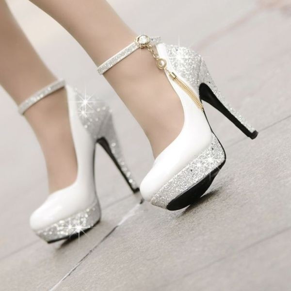 white-wedding-shoes-50 83+ Most Fabulous White Wedding Shoes in 2021