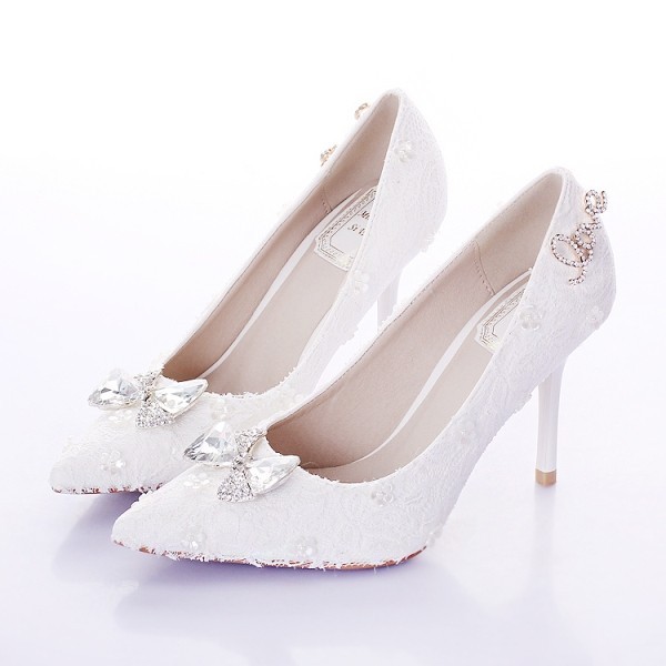 white-wedding-shoes-75 83+ Most Fabulous White Wedding Shoes in 2021