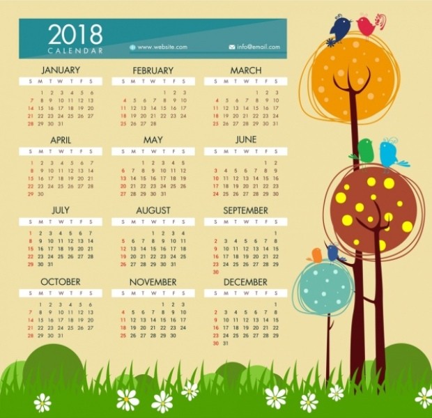 2018 printable calendars 100 87+ Fascinating Printable Calendar Templates - 101