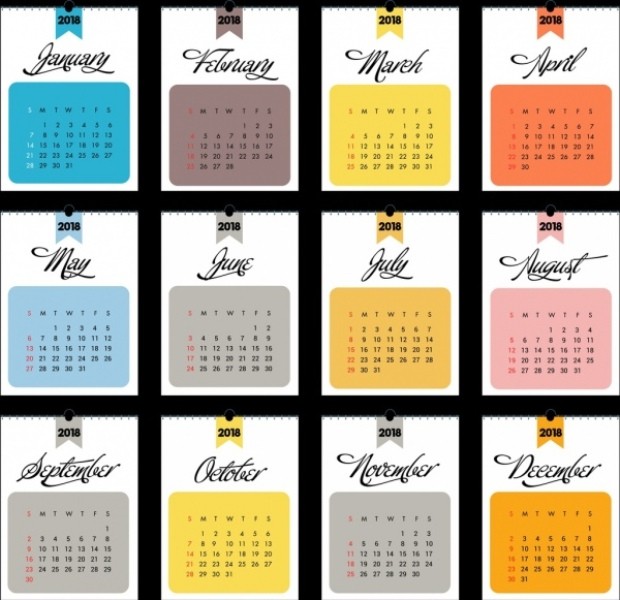 2018-printable-calendars-101 87+ Fascinating Printable Calendar Templates