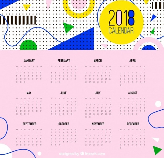 2018-printable-calendars-103 87+ Fascinating Printable Calendar Templates