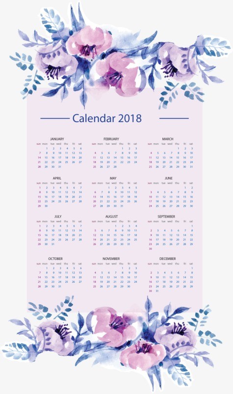 87+ Fascinating Printable Calendar Templates 3 2018 printable calendars 2 87+ Fascinating Printable Calendar Templates - 3