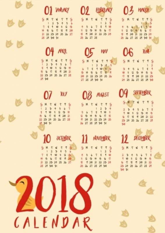 2018 printable calendars 30 87+ Fascinating Printable Calendar Templates - 31