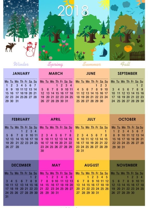 2018-printable-calendars-31 87+ Fascinating Printable Calendar Templates