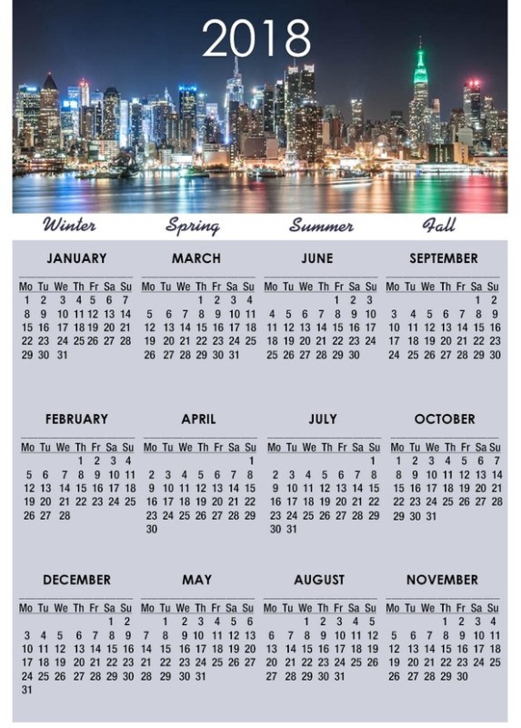 87+ Fascinating Printable Calendar Templates 33 2018 printable calendars 32 87+ Fascinating Printable Calendar Templates - 33