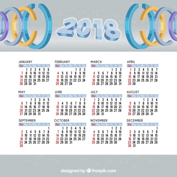 2018 printable calendars 40 87+ Fascinating Printable Calendar Templates - 41