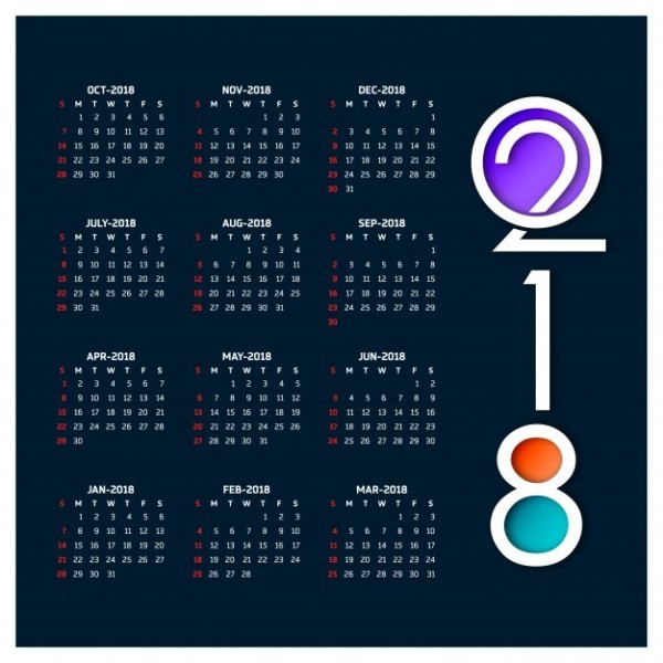 2018 printable calendars 45 87+ Fascinating Printable Calendar Templates - 46