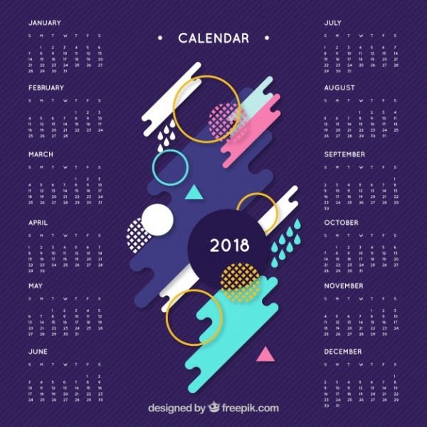 2018-printable-calendars-52 87+ Fascinating Printable Calendar Templates