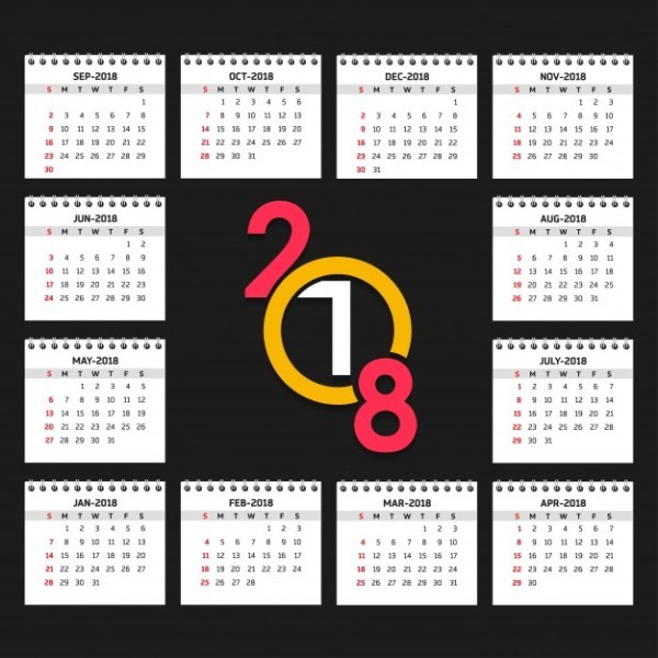 87+ Fascinating Printable Calendar Templates 55 2018 printable calendars 54 87+ Fascinating Printable Calendar Templates - 55