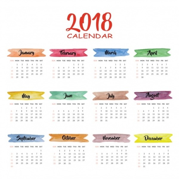 87+ Fascinating Printable Calendar Templates 57 2018 printable calendars 56 87+ Fascinating Printable Calendar Templates - 57