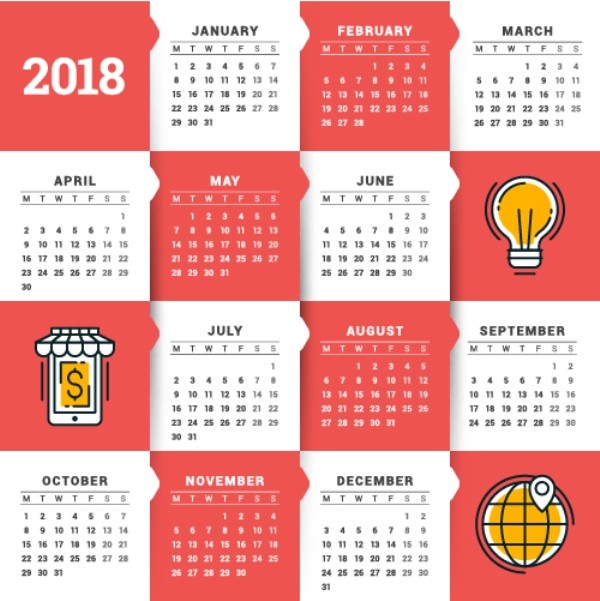 2018-printable-calendars-63 87+ Fascinating Printable Calendar Templates