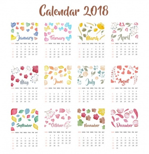2018-printable-calendars-67 87+ Fascinating Printable Calendar Templates