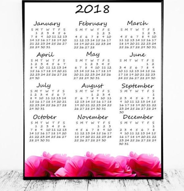2018 printable calendars 68 87+ Fascinating Printable Calendar Templates - 69