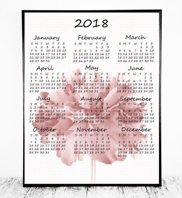 87+ Fascinating Printable Calendar Templates 72 2018 printable calendars 71 87+ Fascinating Printable Calendar Templates - 72