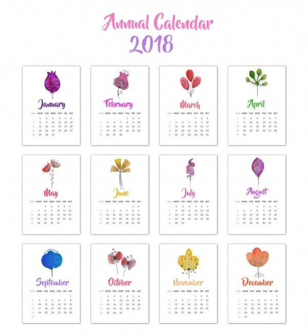 87+ Fascinating Printable Calendar Templates 73 2018 printable calendars 72 87+ Fascinating Printable Calendar Templates - 73
