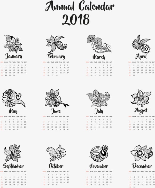 87+ Fascinating Printable Calendar Templates 83 2018 printable calendars 82 87+ Fascinating Printable Calendar Templates - 83