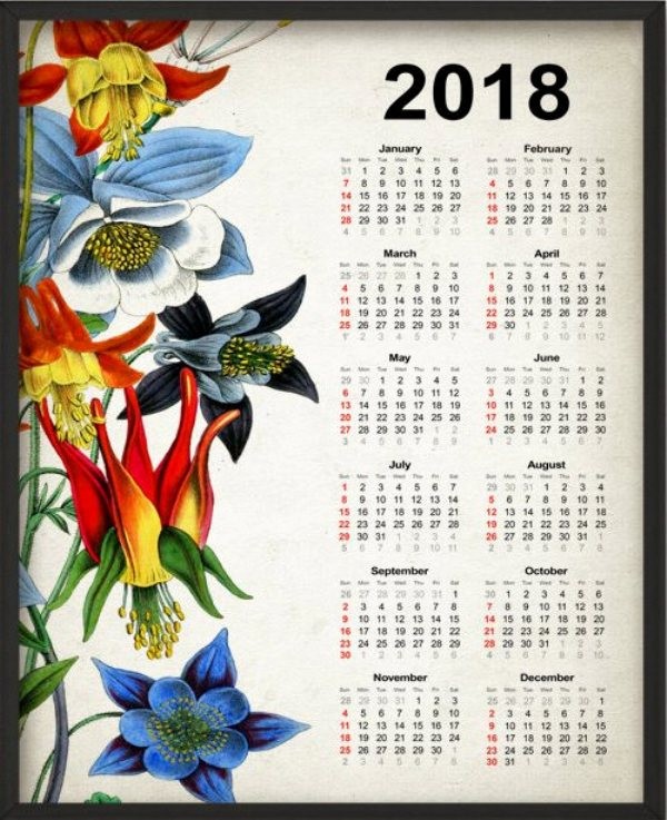 2018-printable-calendars-85 87+ Fascinating Printable Calendar Templates
