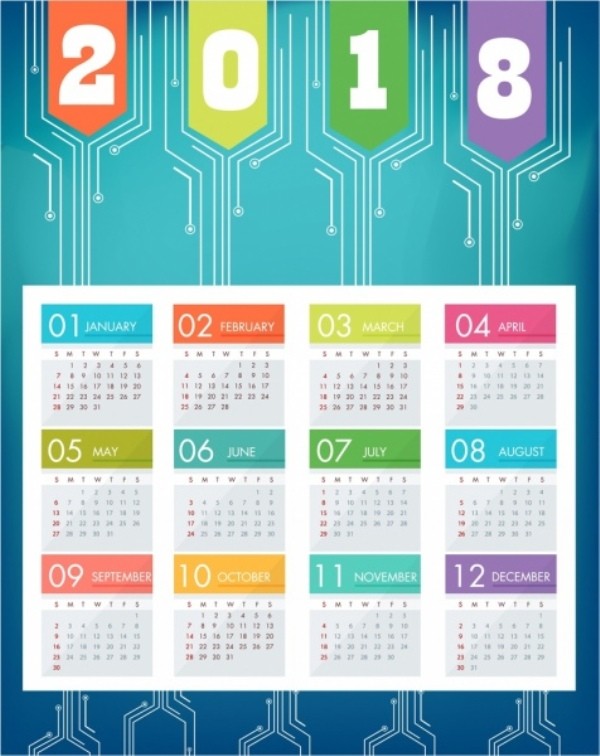 2018-printable-calendars-91 87+ Fascinating Printable Calendar Templates