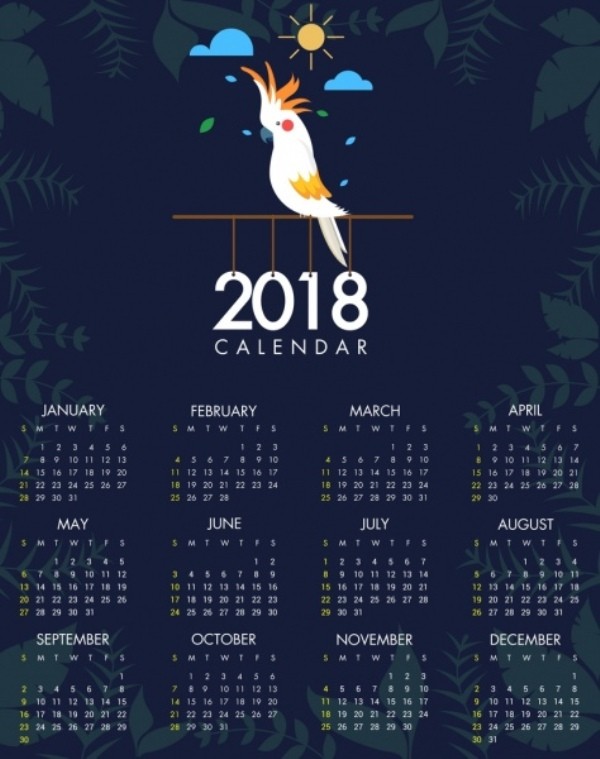 2018-printable-calendars-93 87+ Fascinating Printable Calendar Templates