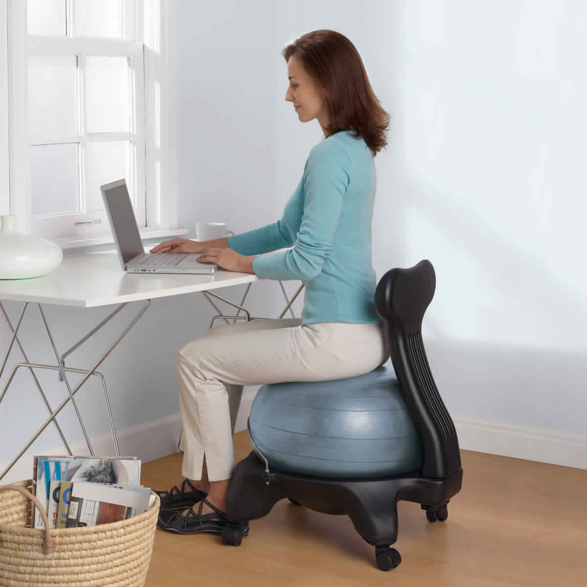Balance Ball Chair Yoga Benefits of using Yoga Ball Chair for your Home or Office - 6